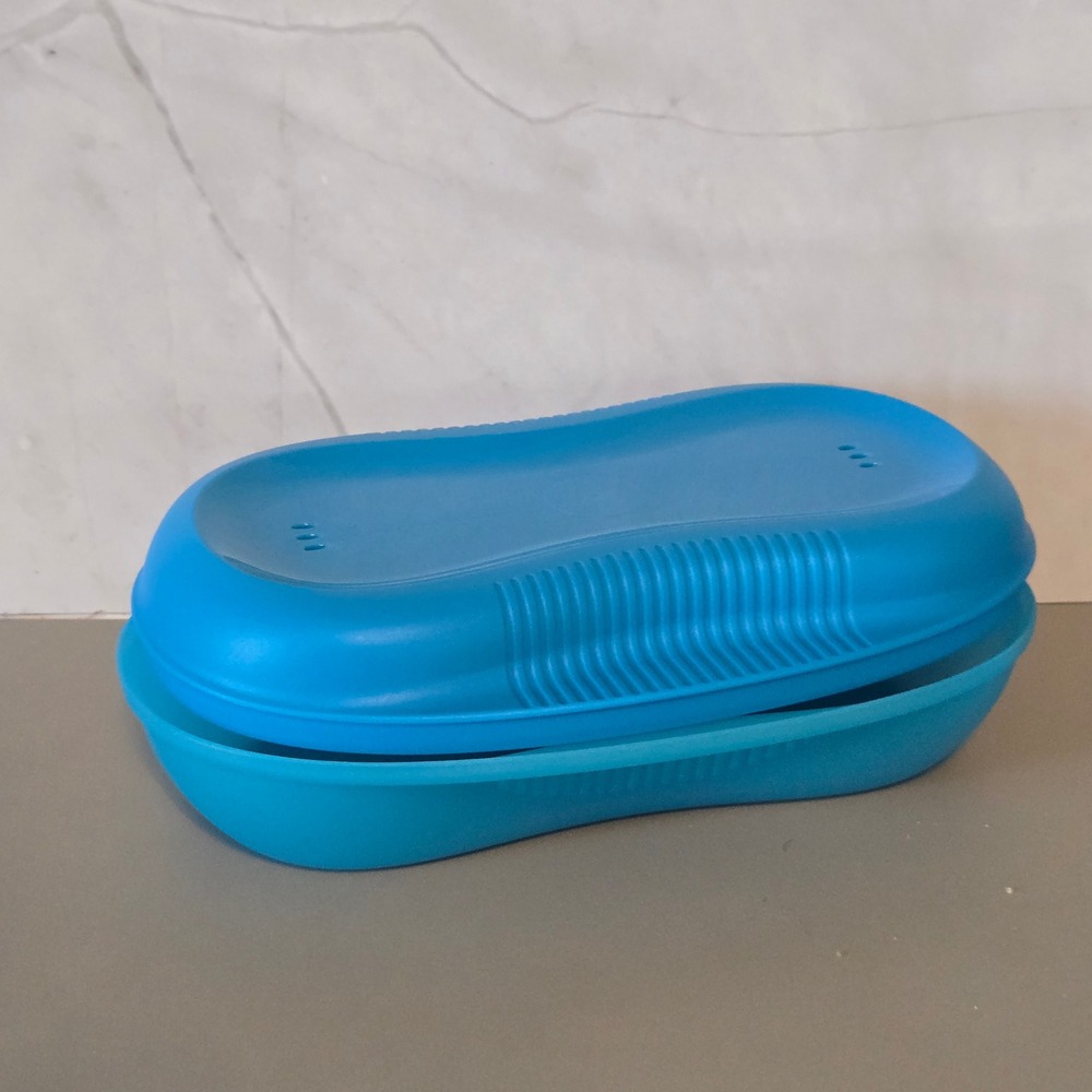 Tupperware Microwave Breakfast Maker‎ Eggs Omelets Etc. Blue #6996
